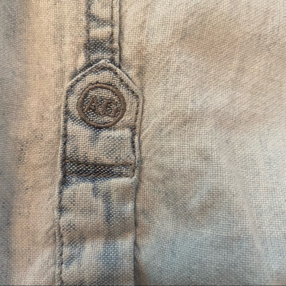 AG adriano goldschmied light denim button up shirt - Picture 4 of 8